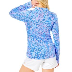 NWT Lilly Pulitzer Cassi Popover Boca Blue Sea What I Sea